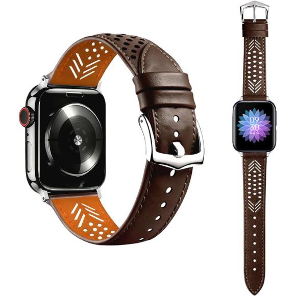 New Dark Brown Genuine Leather Apple Watch Band New Dark Brown Genuine Leather Apple Watch Band